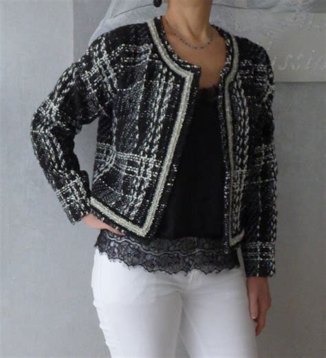 patron tricot veste style chanel|La veste Monet, style petite veste Chanel .